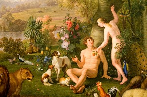 Adam and Eve in the Garden of Eden, detail (Karlsbad 1745 - Rome 1829), Peter Wenzel, Vatican Museum